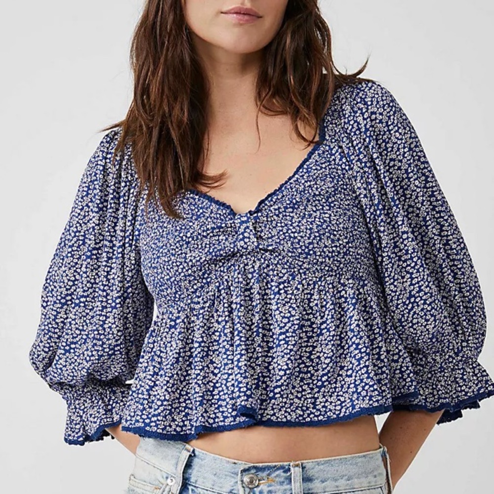 Free people Brittnee Printed Top size medium